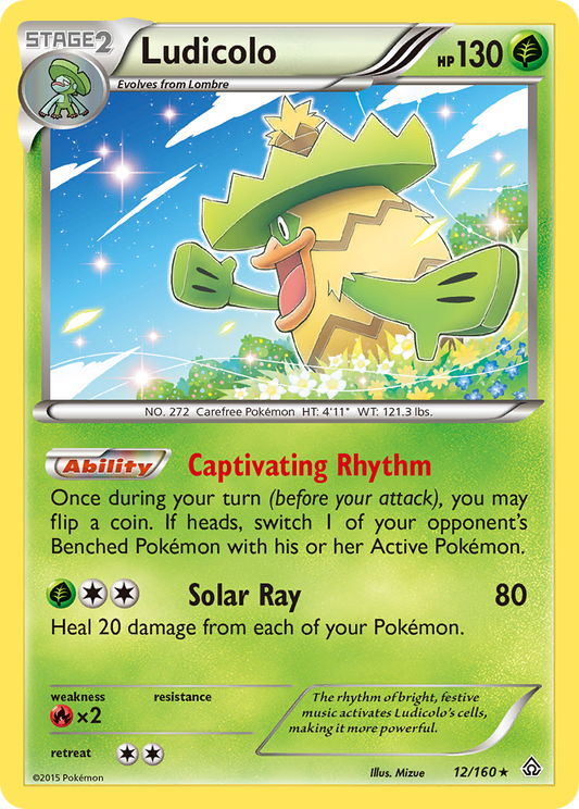 Ludicolo 12/160 Rare Holo | Primal Clash | Pokemon Card