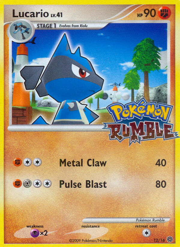 Lucario 12/16  | Pokémon Rumble | Pokemon Card