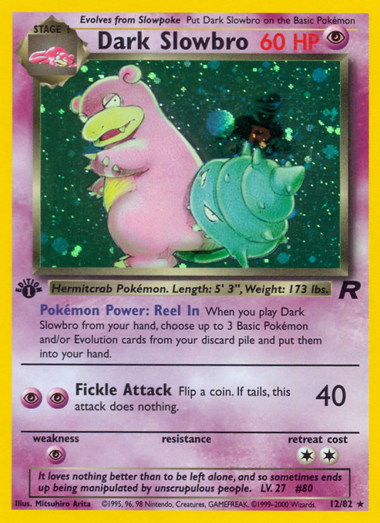 Dark Slowbro 12/82 Rare Holo | Team Rocket | Pokemon Card