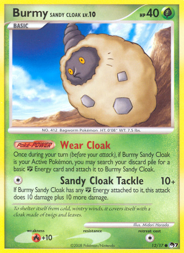 Burmy Sandy Cloak 12/17 Common | POP Series 7 | Pokemon Card