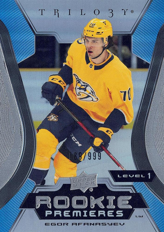 Egor Afanasyev #130 Nashville Predators | 2023-24 Upper Deck Trilogy | NHL Trading Card