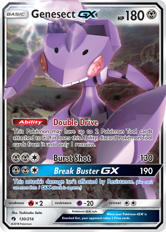 Genesect-GX 130/214 Rare Holo GX | Lost Thunder | Pokemon Card