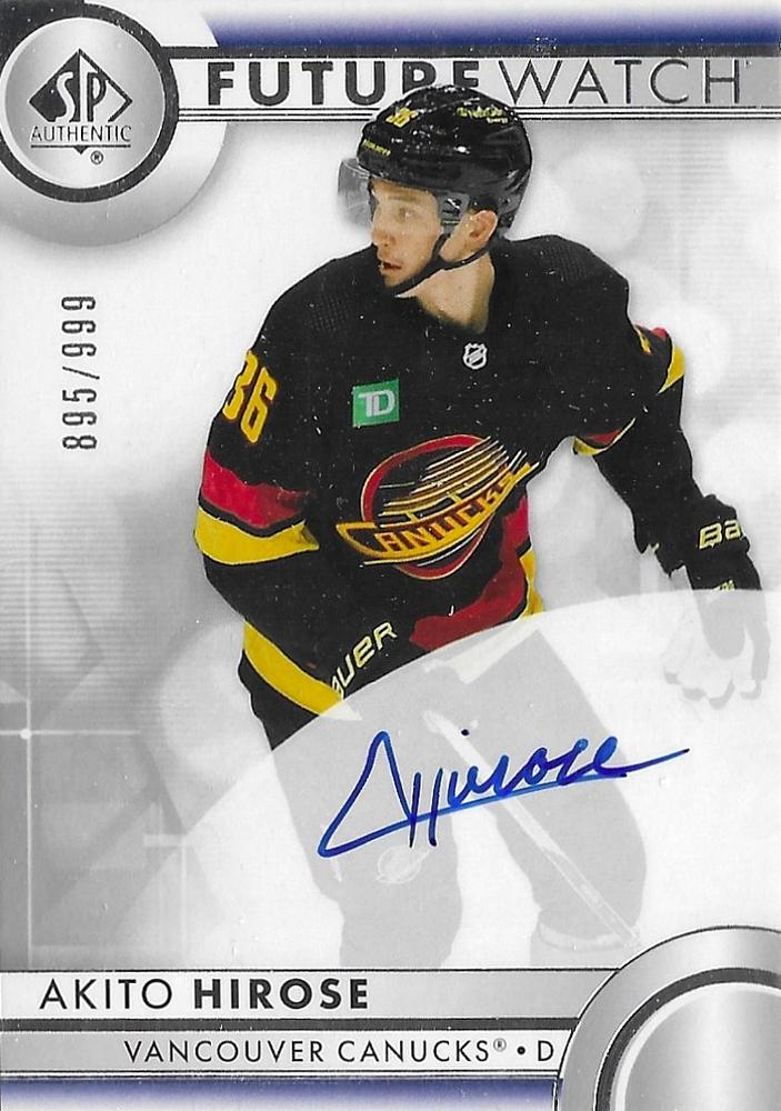 Akito Hirose #131 Vancouver Canucks | 2023-24 SP Authentic | NHL Trading Card
