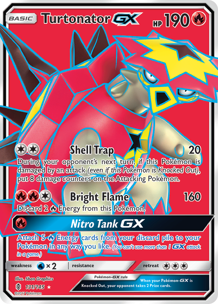 Turtonator-GX 131/145 Rare Ultra | Guardians Rising | Pokemon Card