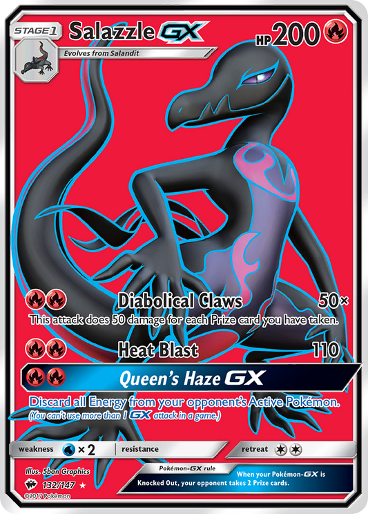 Salazzle-GX 132/147 Rare Ultra | Burning Shadows | Pokemon Card