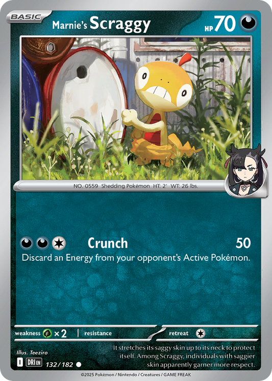 Marnie's Scraggy 132/182 Common | Destined Rivals | Pokemon Card