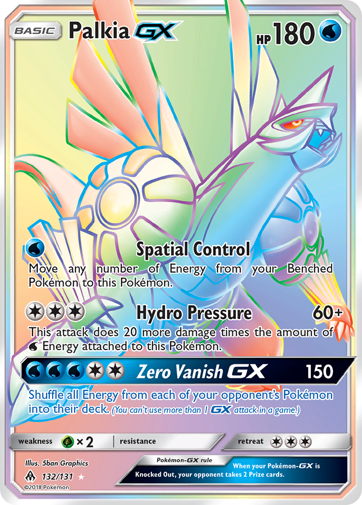 Palkia-GX 132/131 Rare Rainbow | Forbidden Light | Pokemon Card