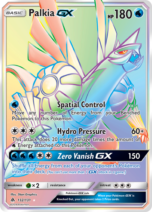 Palkia-GX 132/131 Rare Rainbow | Forbidden Light | Pokemon Card