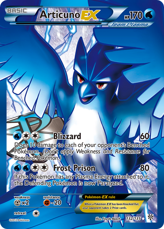 Articuno-EX 132/135 Rare Ultra | Plasma Storm | Pokemon Card