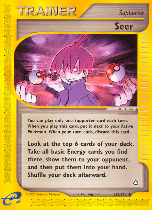 Seer 133/147 Uncommon | Aquapolis | Pokemon Card