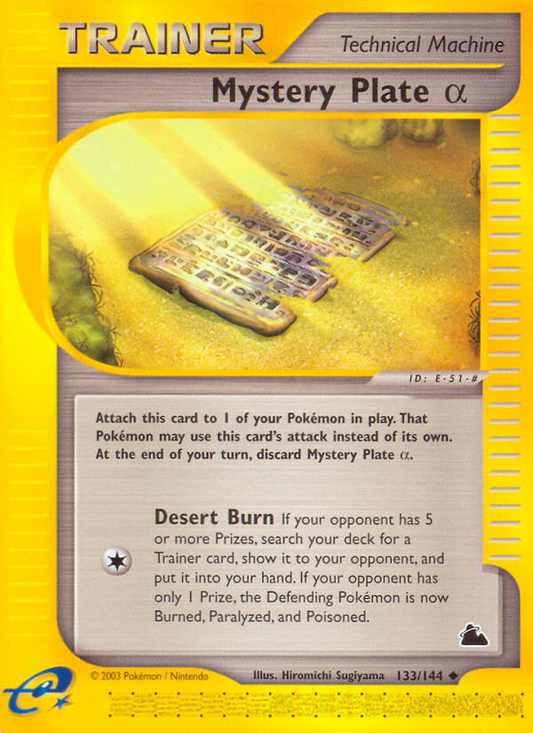 Mystery Plate α 133/144 Uncommon | Skyridge | Pokemon Card
