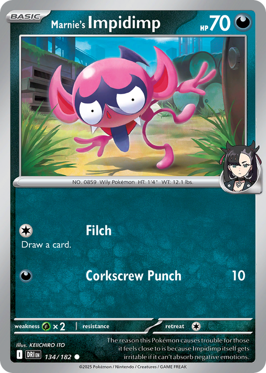 Marnie's Impidimp 134/182 Common | Destined Rivals | Pokemon Card