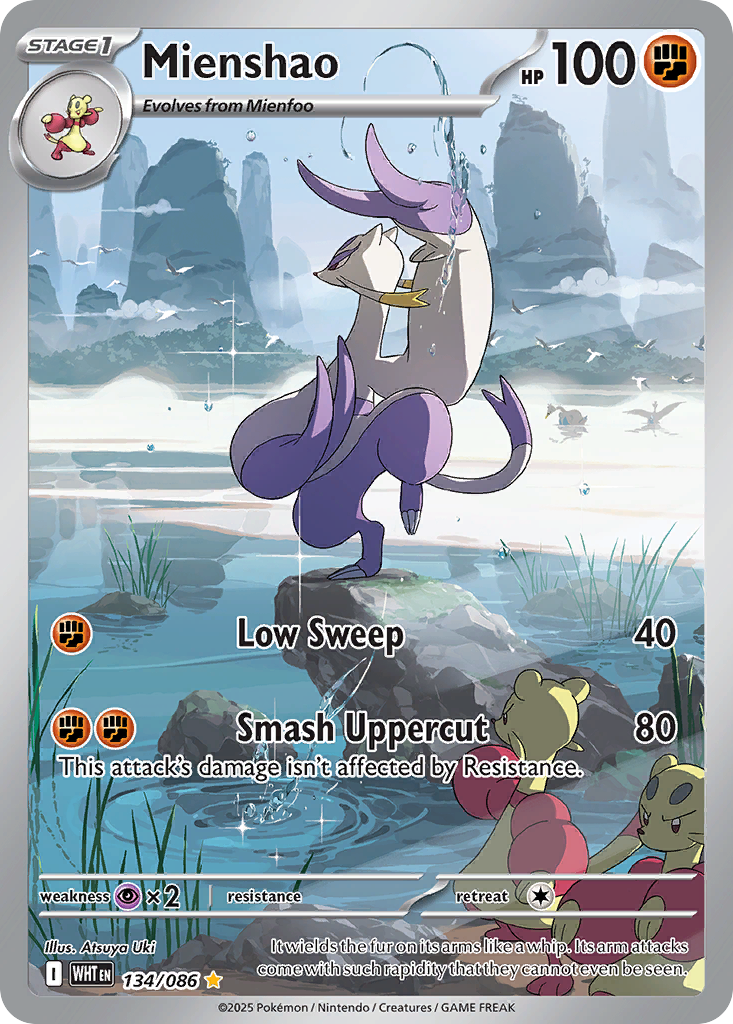 Mienshao 134/86 Illustration Rare | White Flare | Pokemon Card