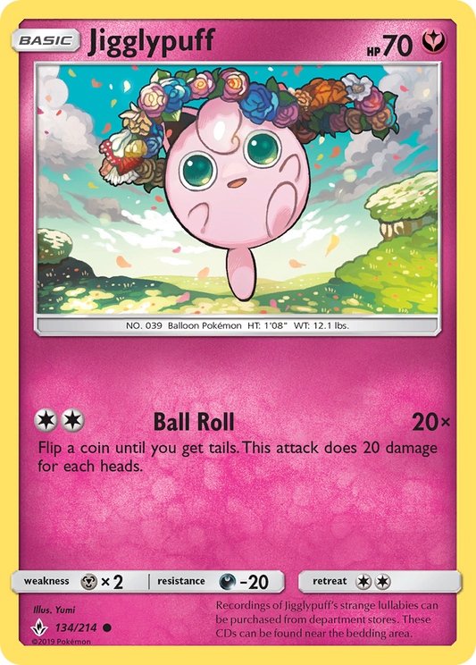 Jigglypuff 134/214 Common | Unbroken Bonds | Pokemon Card