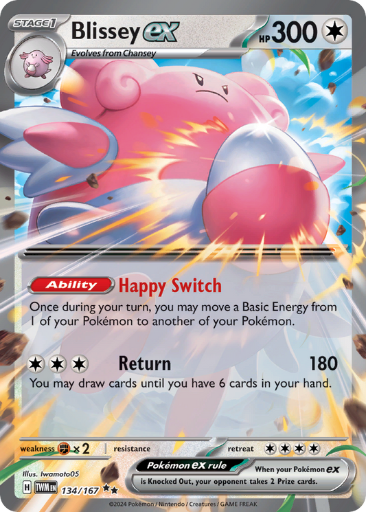 Blissey ex 134/167 Double Rare | Twilight Masquerade | Pokemon Card