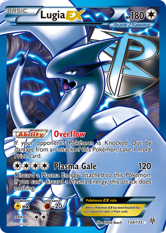 Lugia-EX 134/135 Rare Ultra | Plasma Storm | Pokemon Card