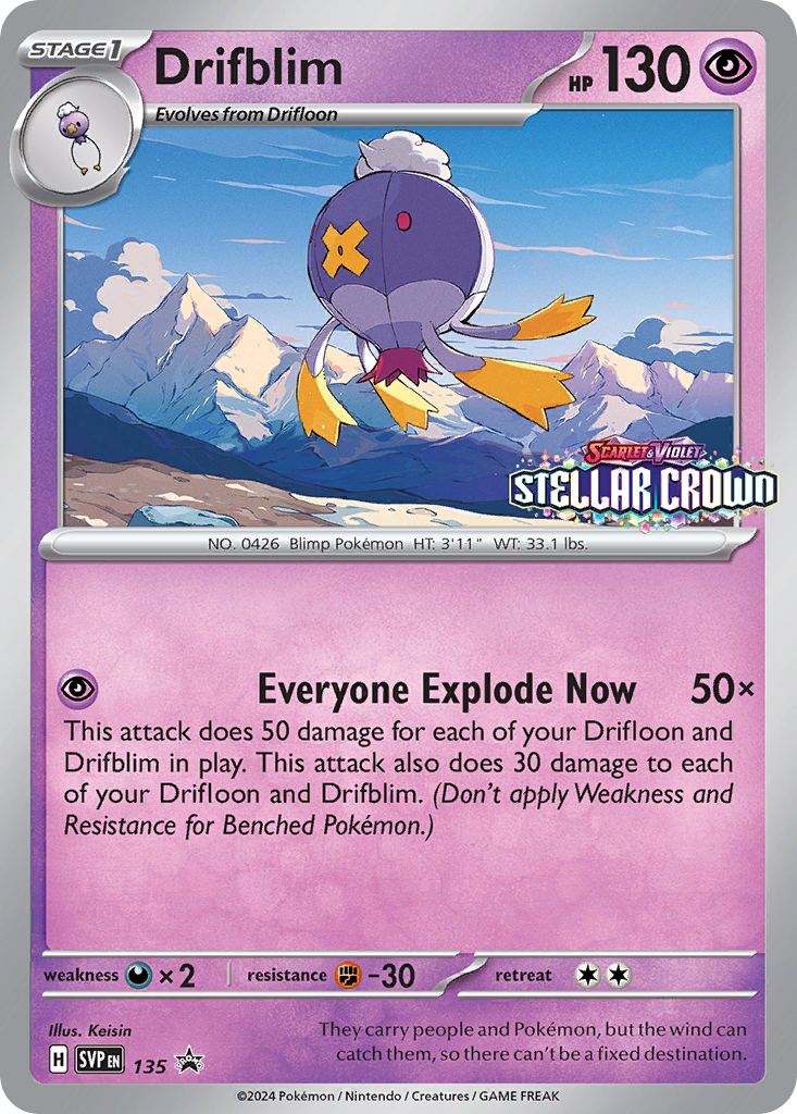 Drifblim #135 Promo | Scarlet & Violet Black Star Promos | Pokemon Card