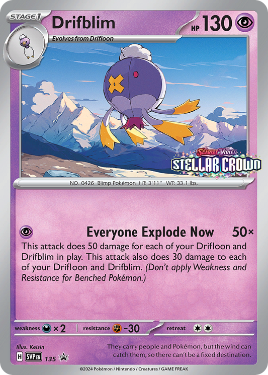 Drifblim #135 Promo | Scarlet & Violet Black Star Promos | Pokemon Card