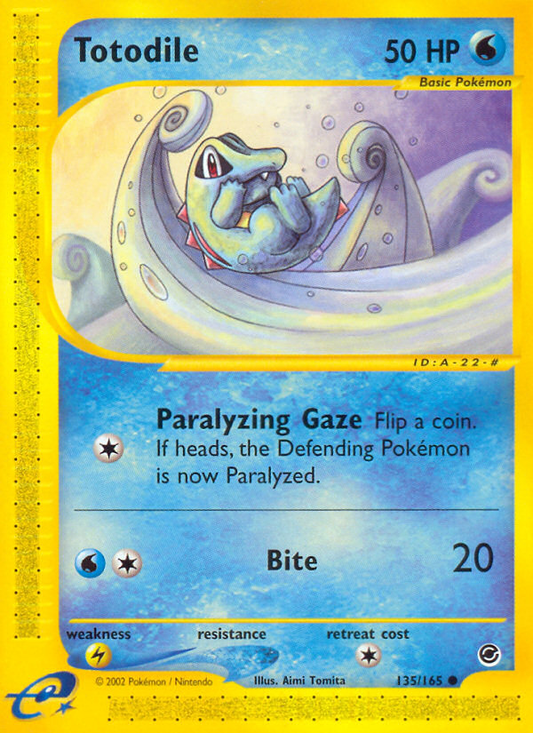Totodile 135/165 Common | Expedition Base Set | Pokemon Card