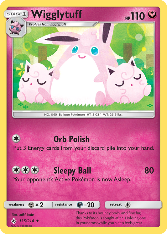 Wigglytuff 135/214 Rare | Unbroken Bonds | Pokemon Card