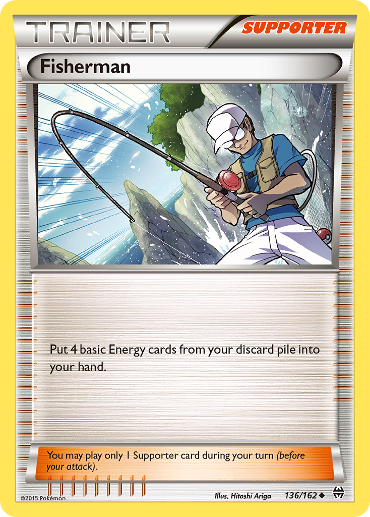 Fisherman 136/162 Uncommon | BREAKthrough | Pokemon Card