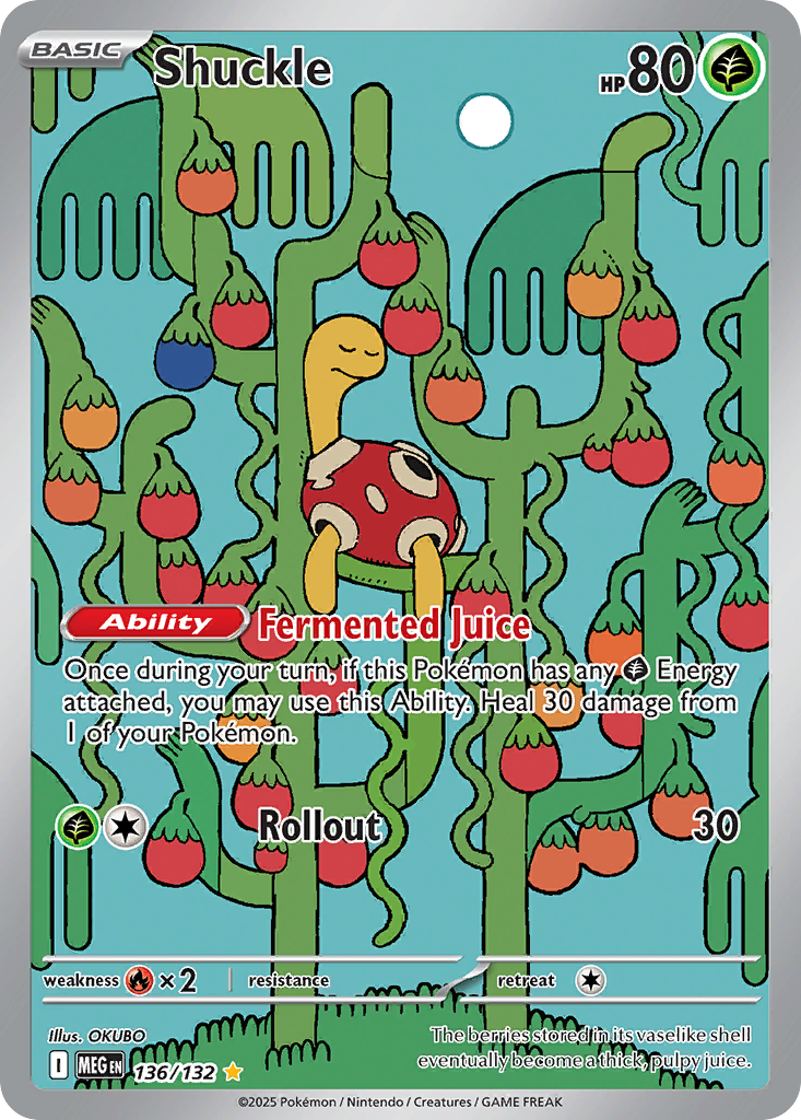 Shuckle 136/132 Illustration Rare | Mega Evolution | Pokemon Card