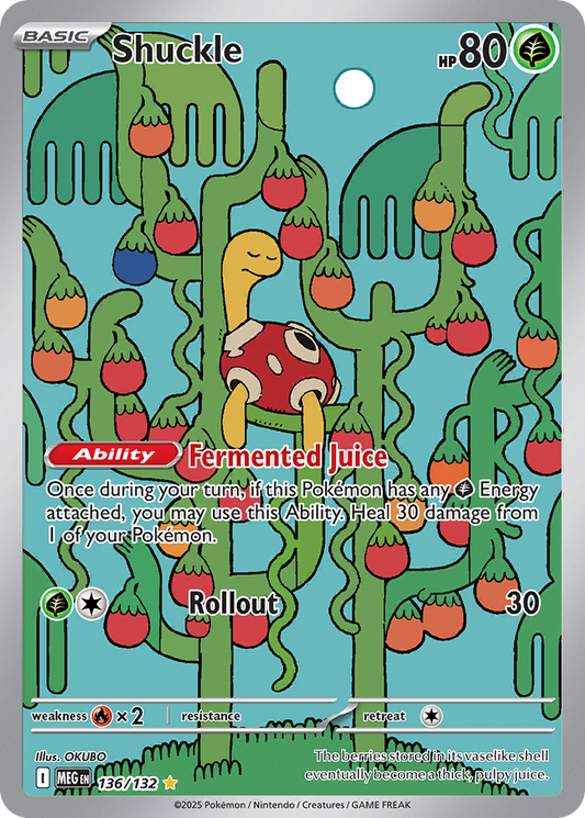 Shuckle 136/132 Illustration Rare | Mega Evolution | Pokemon Card