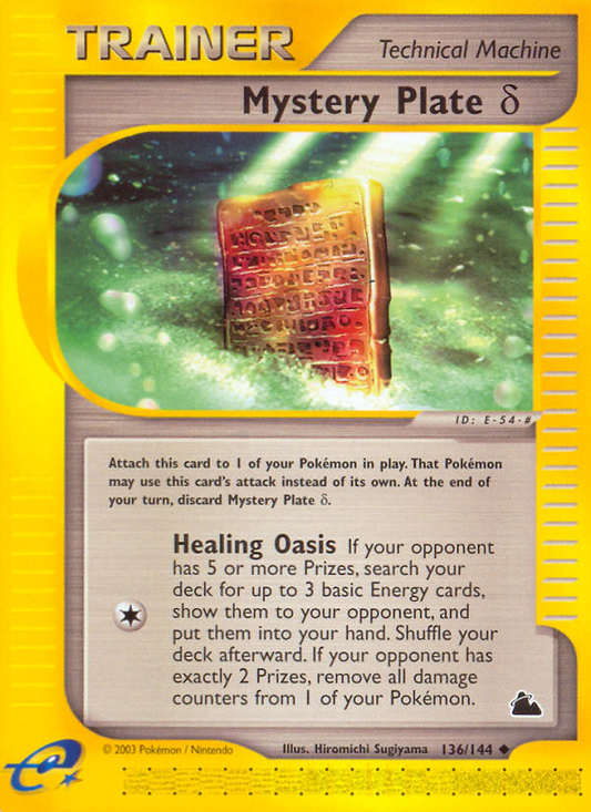 Mystery Plate δ 136/144 Uncommon | Skyridge | Pokemon Card