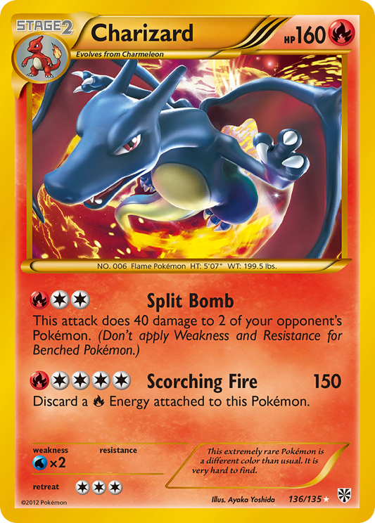 Charizard 136/135 Rare Secret | Plasma Storm | Pokemon Card