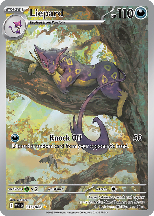 Liepard 137/86 Illustration Rare | White Flare | Pokemon Card