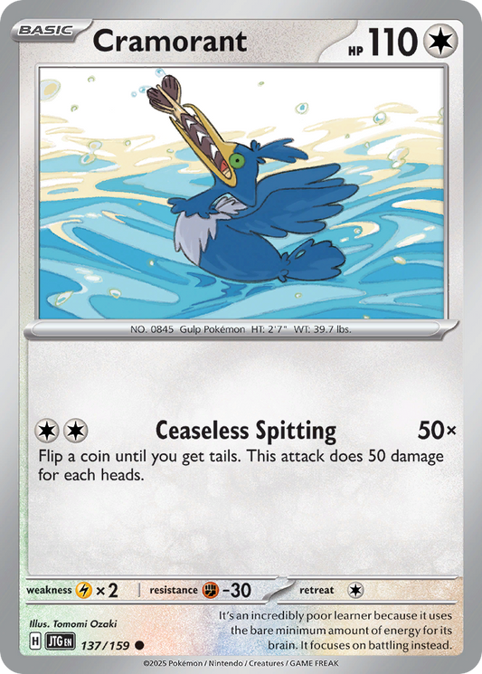 Cramorant 137/159 Common | Journey Together | Pokemon Card