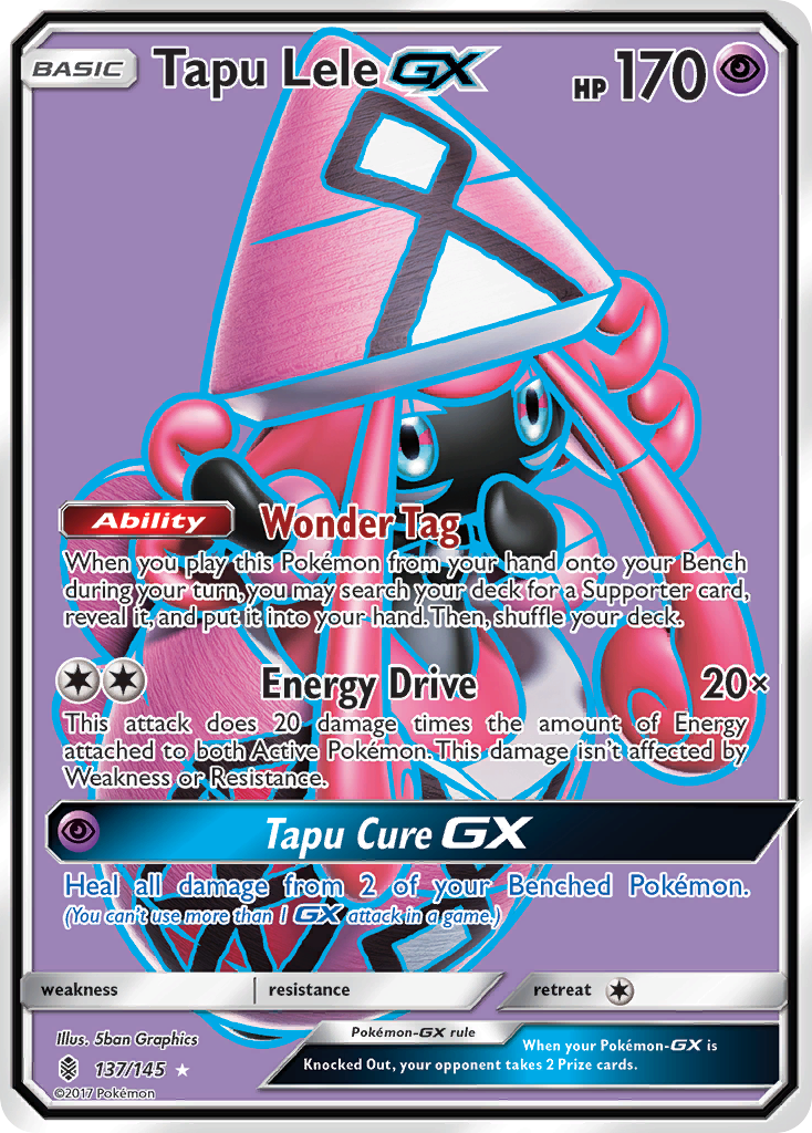 Tapu Lele-GX 137/145 Rare Ultra | Guardians Rising | Pokemon Card