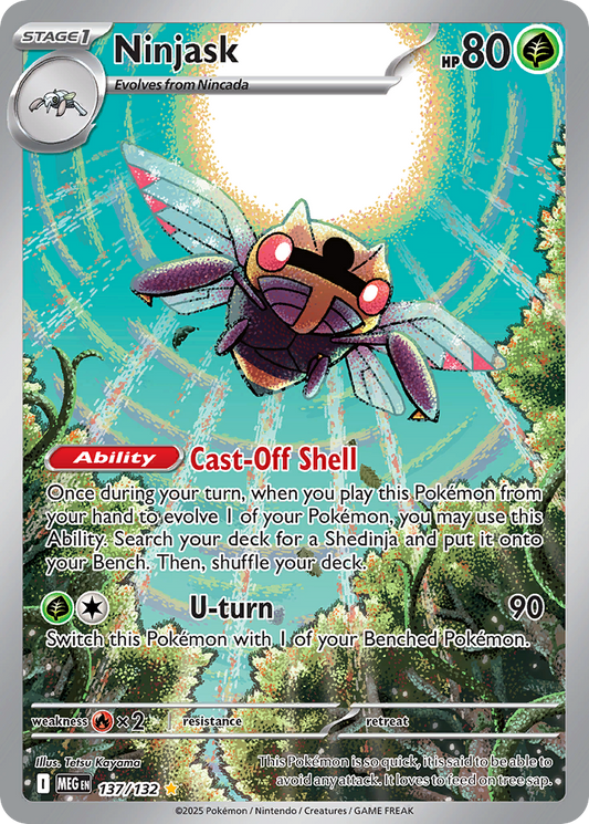 Ninjask 137/132 Illustration Rare | Mega Evolution | Pokemon Card