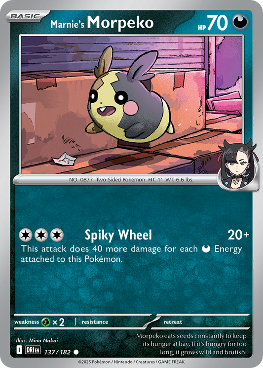 Marnie's Morpeko 137/182 Common | Destined Rivals | Pokemon Card