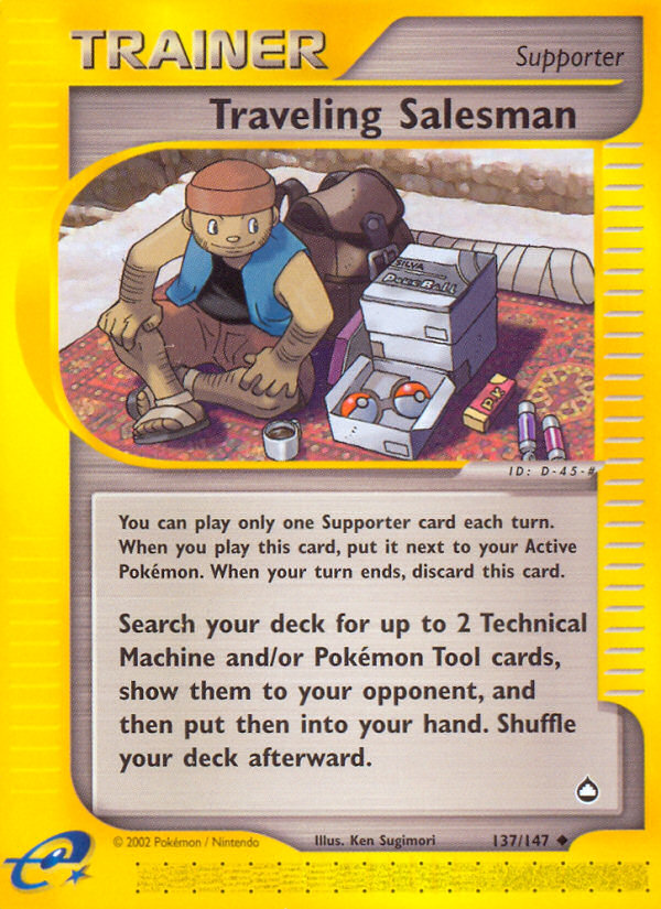 Traveling Salesman 137/147 Uncommon | Aquapolis | Pokemon Card