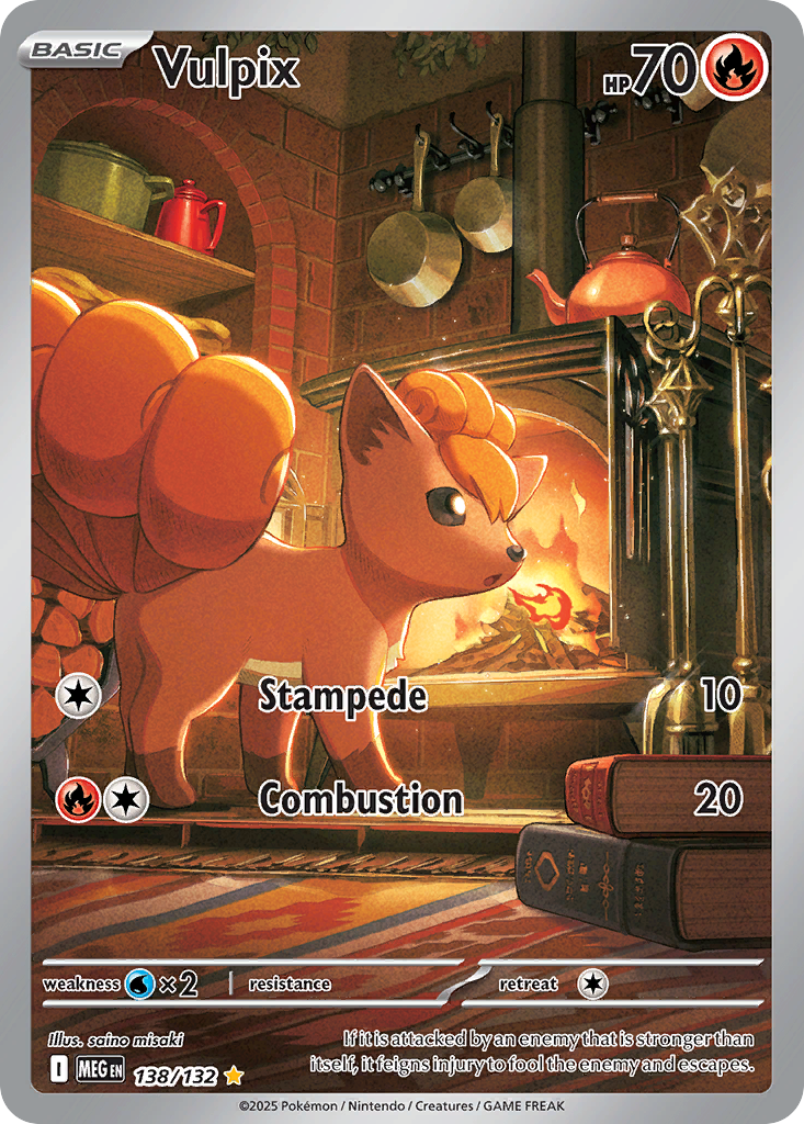 Vulpix 138/132 Illustration Rare | Mega Evolution | Pokemon Card
