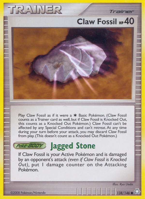Claw Fossil 138/146 Common | Legends Awakened | Pokemon Card