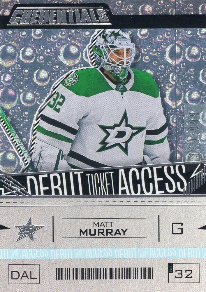 Matt Murray #139 Dallas Stars | 2023-24 Upper Deck Credentials | NHL Trading Card