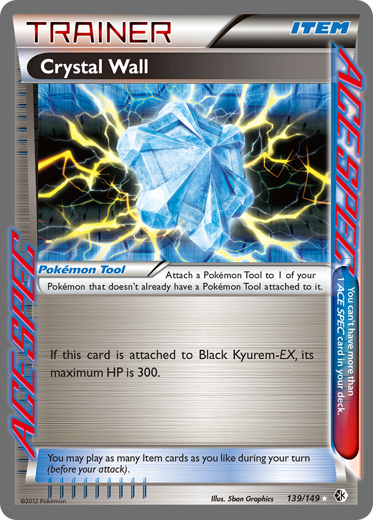 Crystal Wall 139/149 Rare ACE | Boundaries Crossed | Pokemon Card