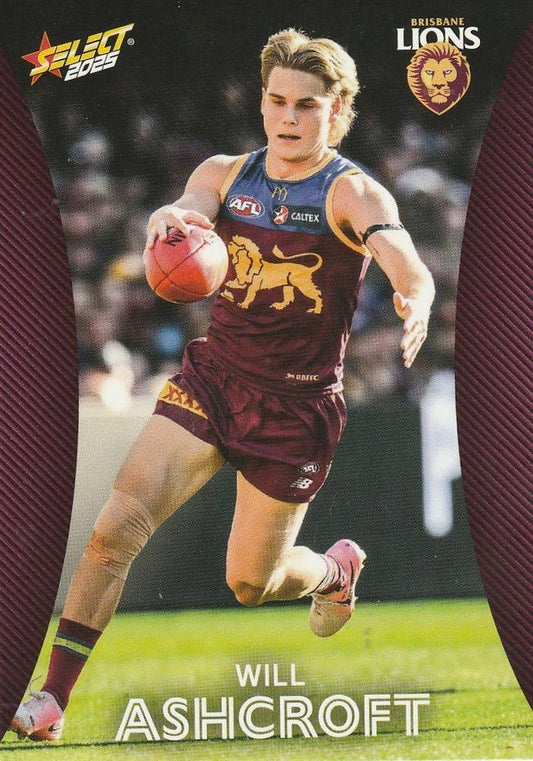 Will Ashcroft #13 Brisbane Lions | 2025 Select AFL Footy Stars | Trading Card