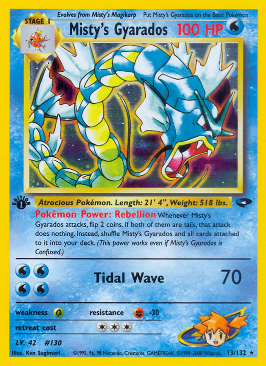 Misty's Gyarados 13/132 Rare Holo | Gym Challenge | Pokemon Card