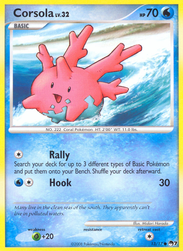 Corsola 13/17 Common | POP Series 7 | Pokemon Card