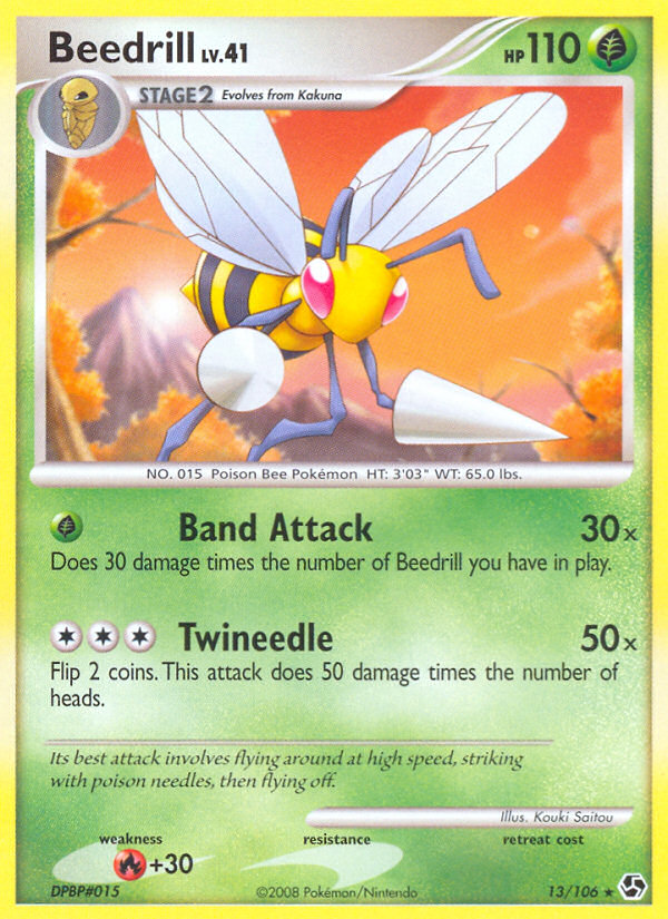 Beedrill 13/106 Rare | Great Encounters | Pokemon Card