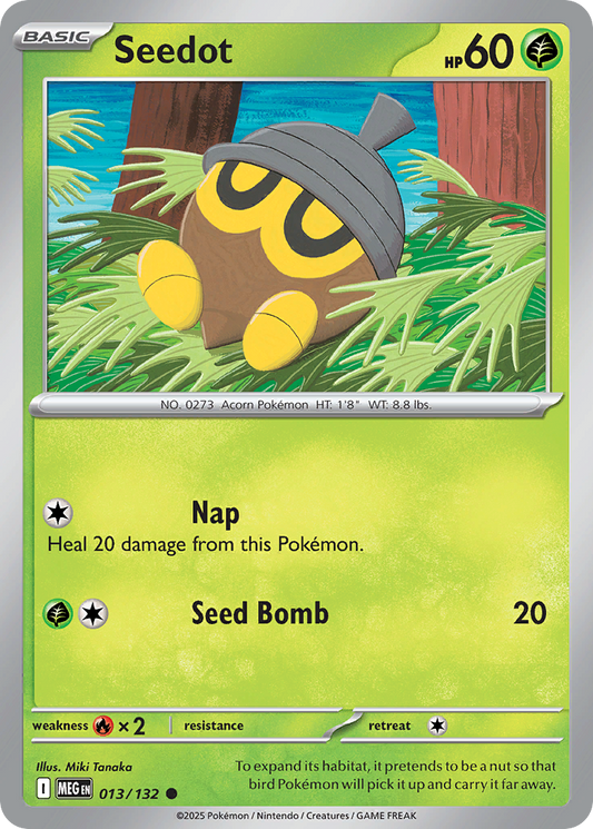 Seedot 13/132 Common | Mega Evolution | Pokemon Card