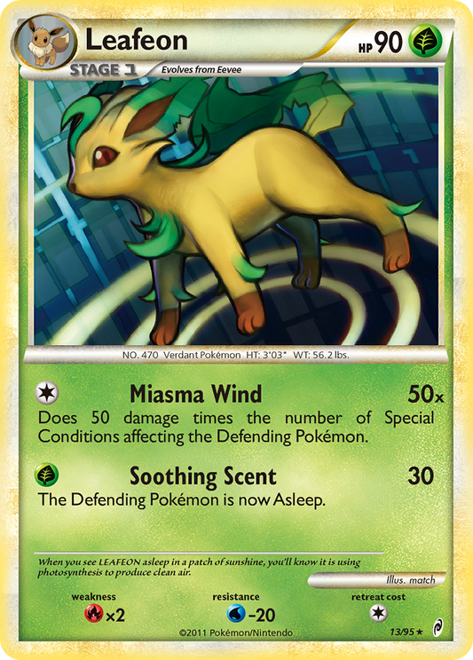 Leafeon 13/95 Rare Holo | Call of Legends | Pokemon Card