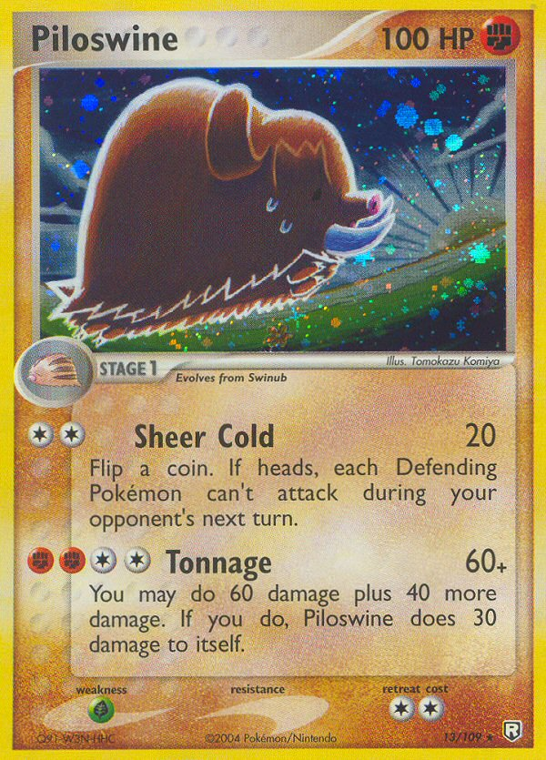 Piloswine 13/109 Rare Holo | Team Rocket Returns | Pokemon Card
