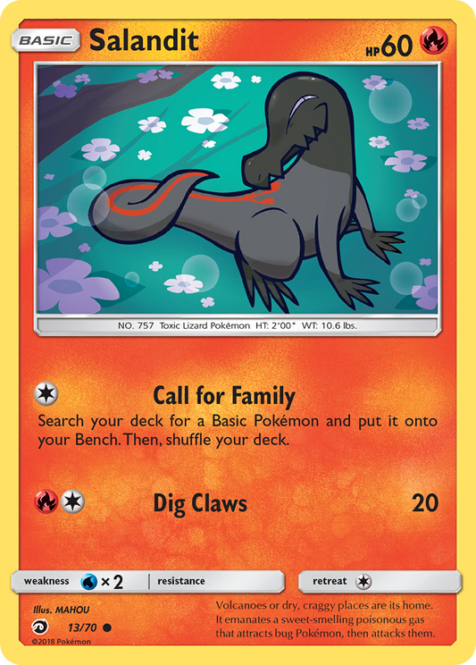 Salandit 13/70 Common | Dragon Majesty | Pokemon Card