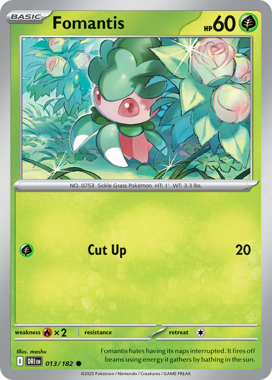 Fomantis 13/182 Common | Destined Rivals | Pokemon Card