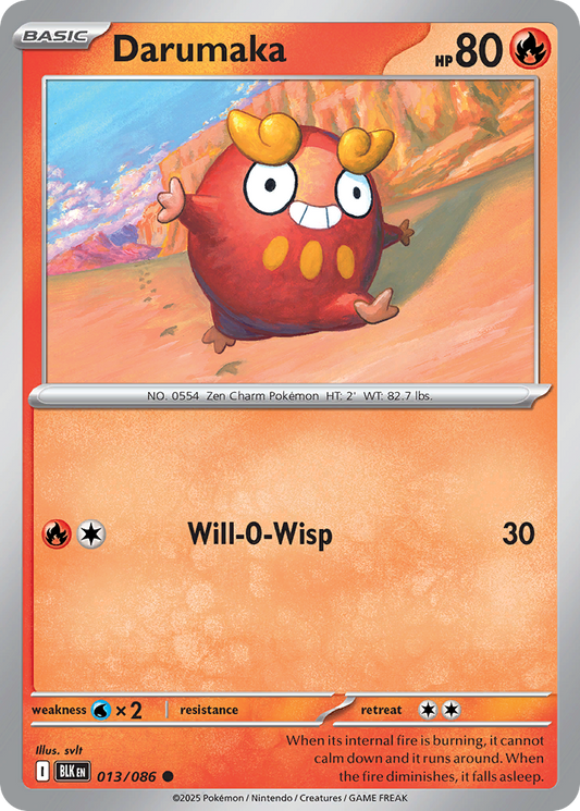 Darumaka 13/86 Common | Black Bolt | Pokemon Card