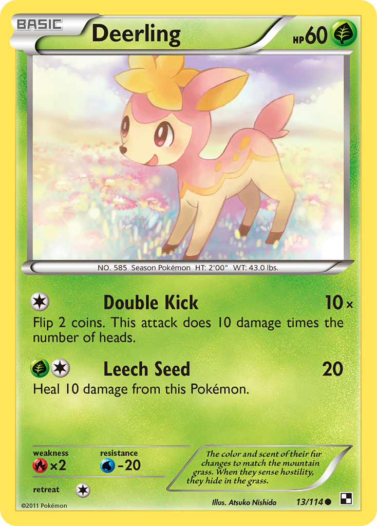 Deerling 13/114 Common | Black & White | Pokemon Card